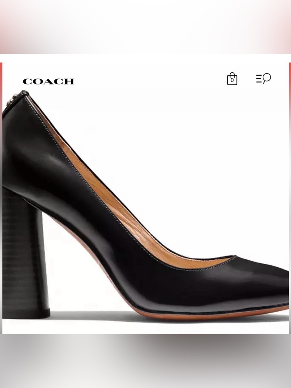Coach Ophelia Black Leather Pumps